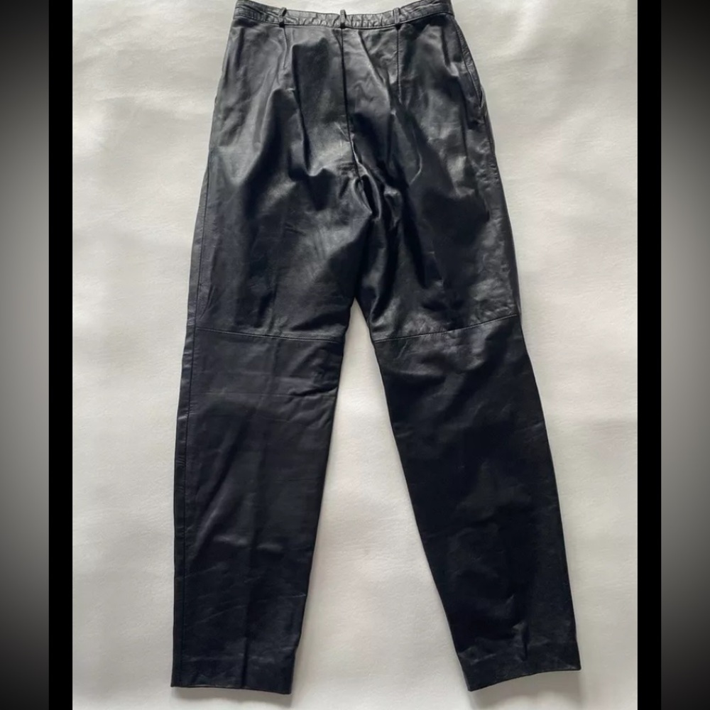Vintage 80’s Women’s 11/12 Leather‎ Pleated Pants - Picture 15 of 16